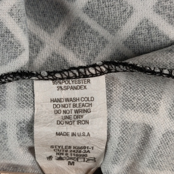 Ginger G black and white square print dress d46 - Picture 8 of 8